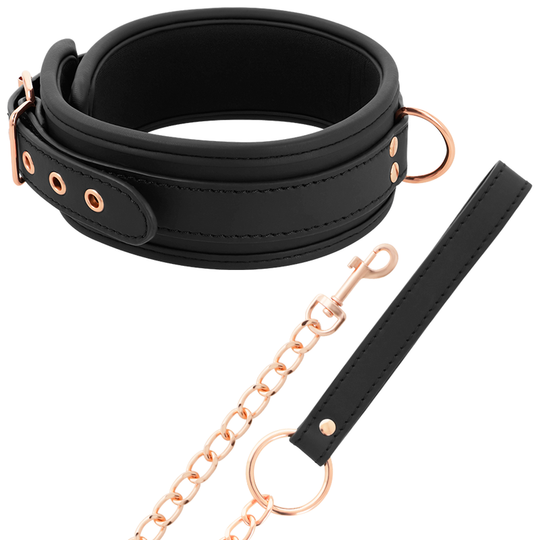 COLLAR WITH KINKY LEASH