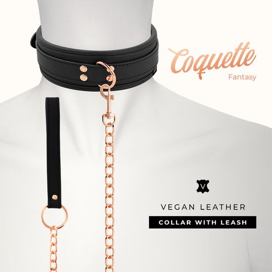 COLLAR WITH KINKY LEASH