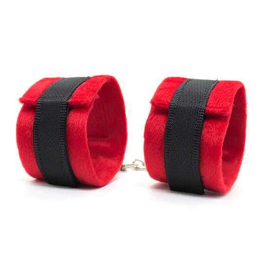 RED BDSM HANDCUFFS