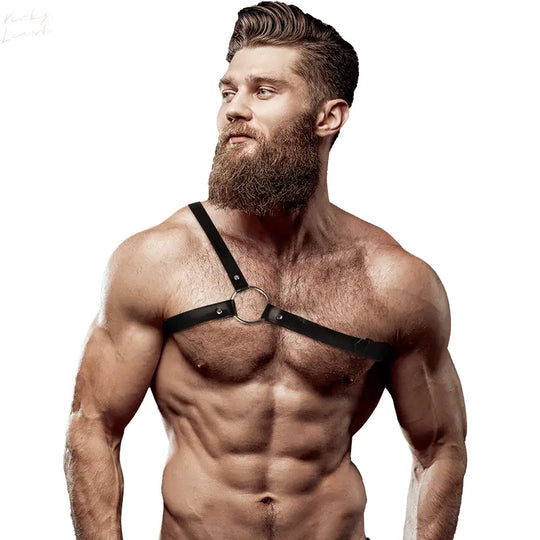 FETISH SUBMISSIVE ATTITUDE - ECO LEATHER CROSSED SHOULDER STRAP HARNESS MEN Dream Love