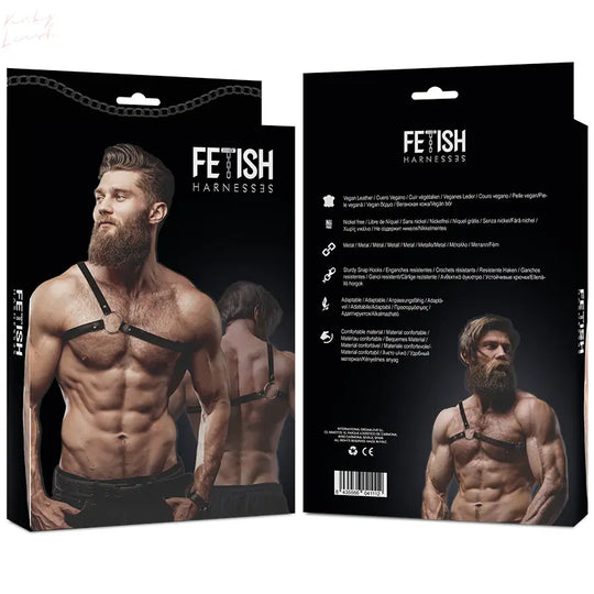 FETISH SUBMISSIVE ATTITUDE - ECO LEATHER CROSSED SHOULDER STRAP HARNESS MEN Dream Love