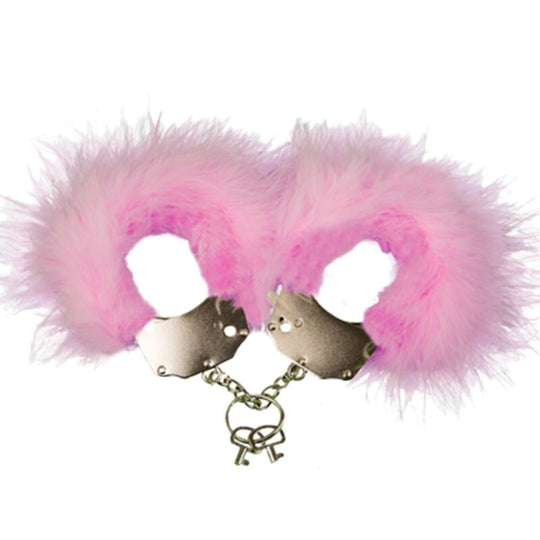 HANDCUFFS WITH PINK FEATHERS