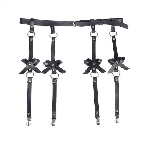 LEATHER CHAIN LEG HARNESS