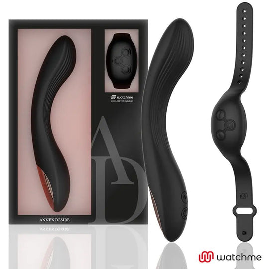 Anne's Desire Curve G-Spot Wireless Technology Watch me - Black - Kinky Leash