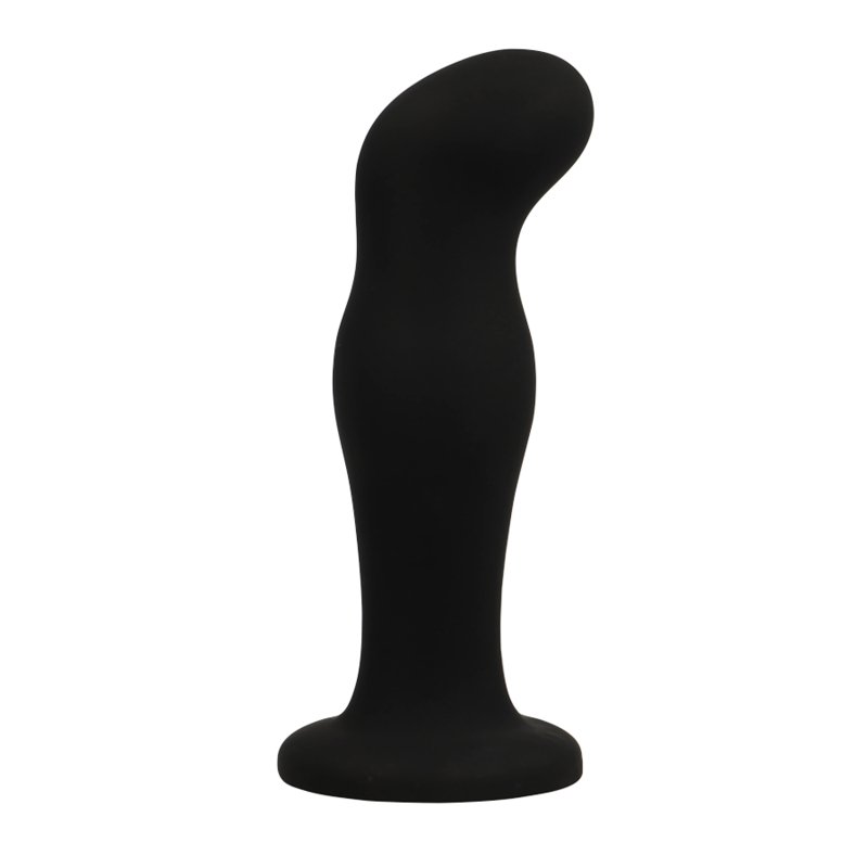 Black & Silver - Sean Premium Silicone Anal Plug - Black - Kinky Leash