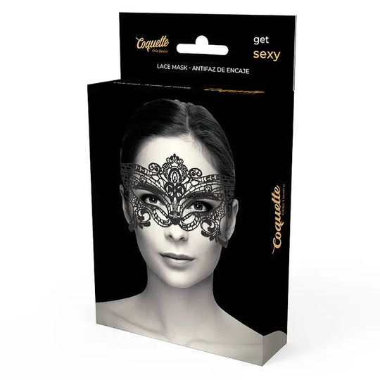 COQUETTE CHIC DESIRE LACE MASK BLACK - Kinky Leash