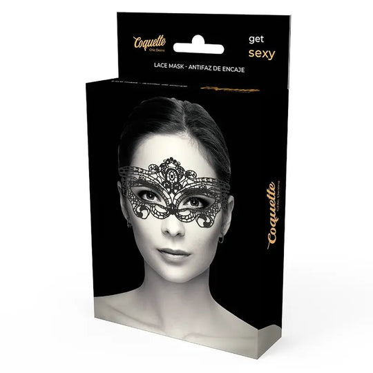 COQUETTE CHIC DESIRE LACE MASK BLACK - Kinky Leash