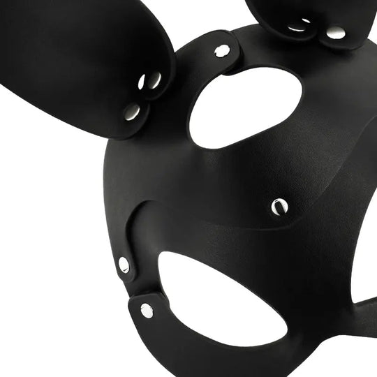 COQUETTE CHIC DESIRE VEGAN LEATHER MASK WITH BUNNY EARS - Kinky Leash