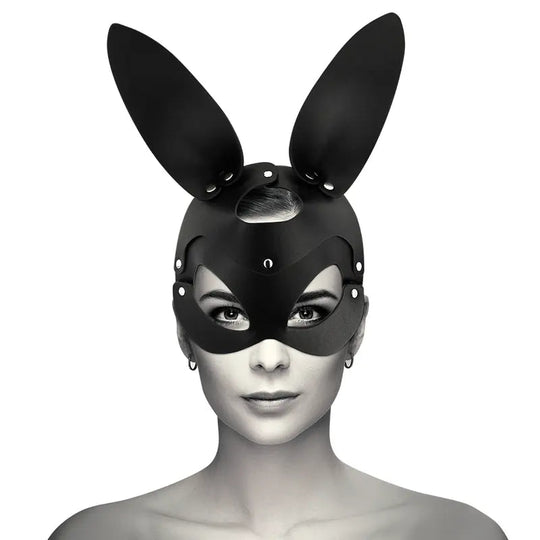 COQUETTE CHIC DESIRE VEGAN LEATHER MASK WITH BUNNY EARS - Kinky Leash