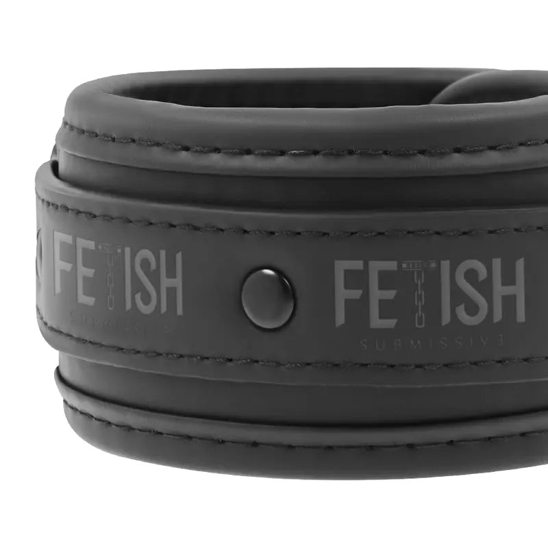 FETISH SUBMISSIVE HANDCUFFS VEGAN LEATHER - Kinky Leash